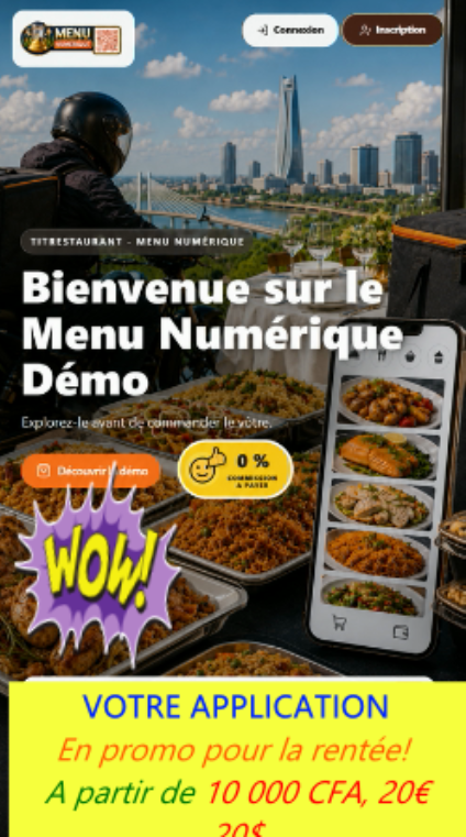 MeMunu Nérique pour Restaurant et Livraison de repas